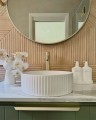 Смеситель для раковины Lotis Santi 1000BB высокий, brushed brass