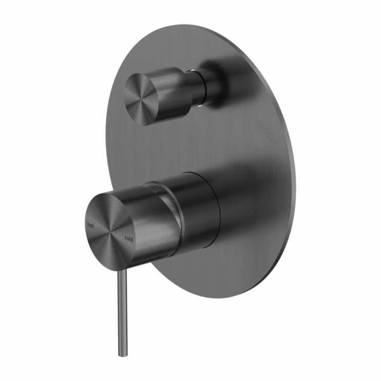 Смеситель для душа с отводом, Lotis, цвет: оружейный металл