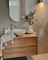 Смеситель для раковины Lotis Santi 1000BN высокий, brushed nickel