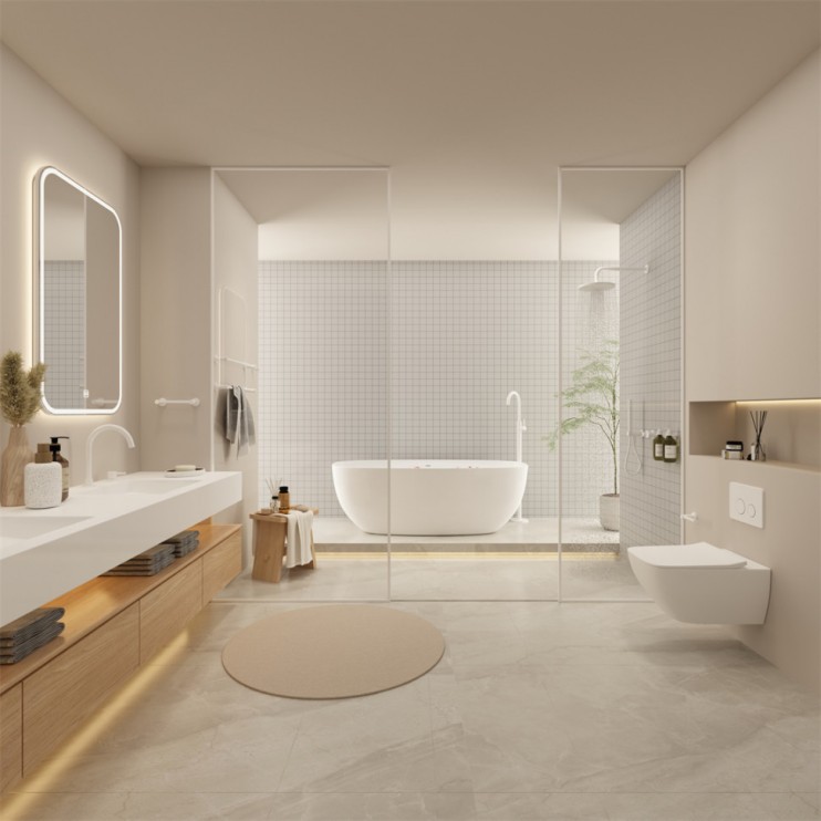 Смеситель для ванны, раковины, напольный, Lotis, цвет: белый