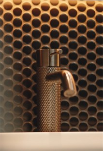 Смеситель для раковины Lotis Santi 1000CB высокий, cooper brushed