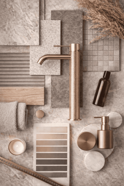 Смеситель для раковины Lotis Santi 1000CB высокий, cooper brushed