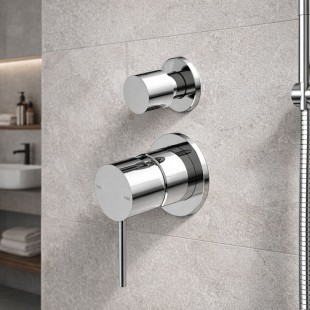 Смеситель для душа Lotis Mone 1017СR встраиваемый на 2 потребителя, цвет chrome