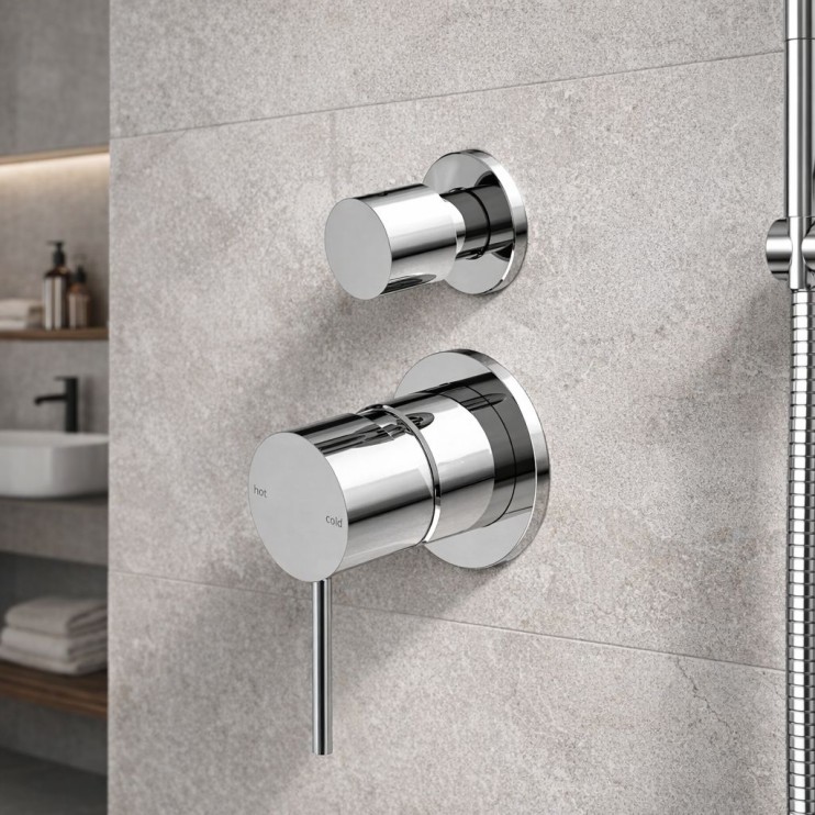 Смеситель для душа Lotis Mone 1017СR встраиваемый на 2 потребителя, цвет chrome