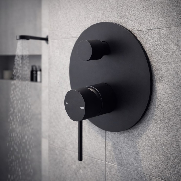 Смеситель для душа Lotis Mone 1014MB встраиваемый на 2 потребителя, цвет matte black