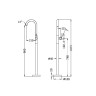 Смеситель для раковины Lotis Mone 1010BN напольный, цвет brushed nickel