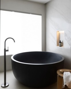 Смеситель для ванна, раковины, напольный, Lotis, цвет: черный