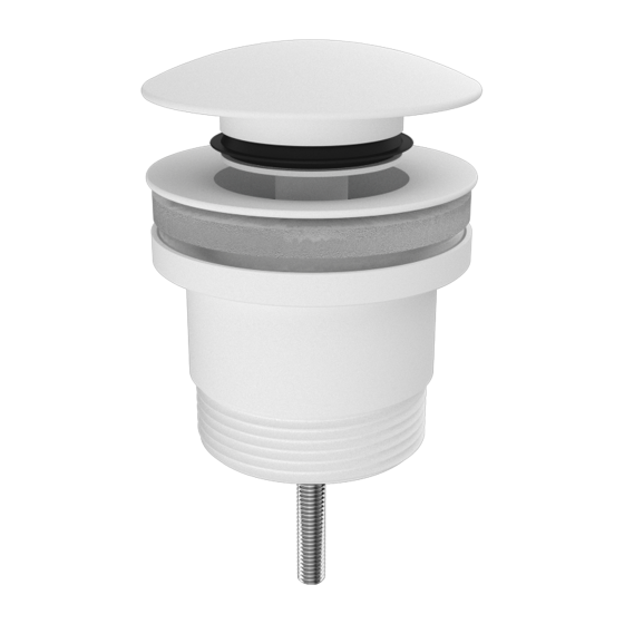 Донный клапан Lotis 1031MW универсальный, цвет matte white