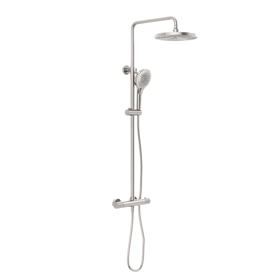 Душевая стойка Lotis Santi 1020BN с термостатом, цвет brushed nickel