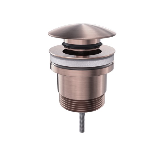 Донный клапан Lotis 1031CB универсальный, цвет copper brushed