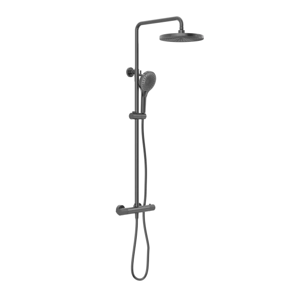 Душевая стойка Lotis Santi 1020BMB с термостатом, цвет black metal brass