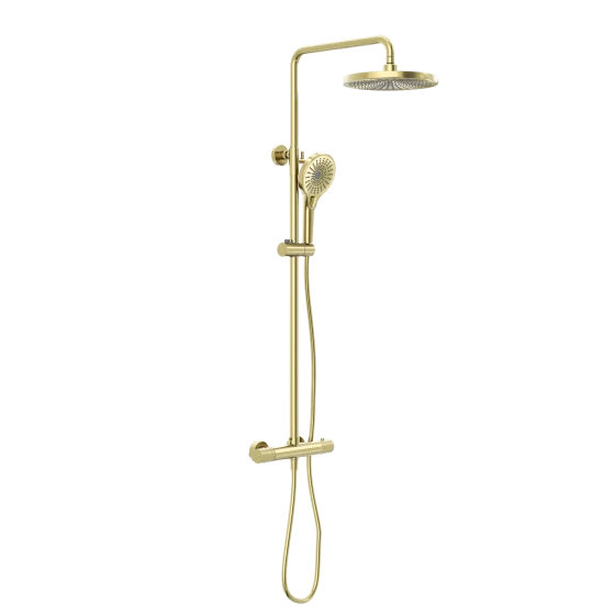 Душевая стойка Lotis Santi 1020BB с термостатом, цвет brushed brass