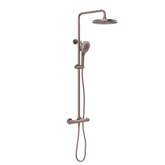 Душевая стойка Lotis Santi 1020CB с термостатом, цвет copper brushed
