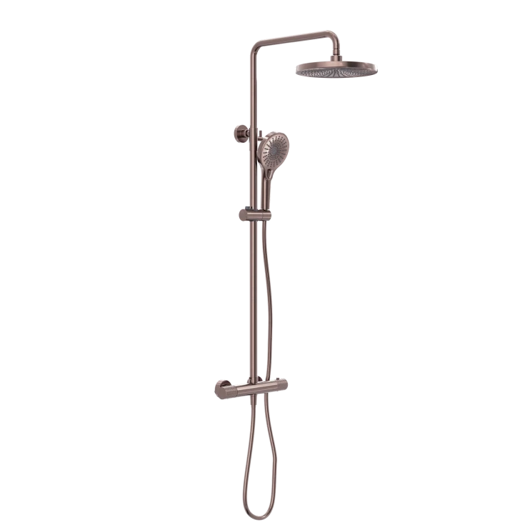 Душевая стойка Lotis Santi 1020CB с термостатом, цвет copper brushed
