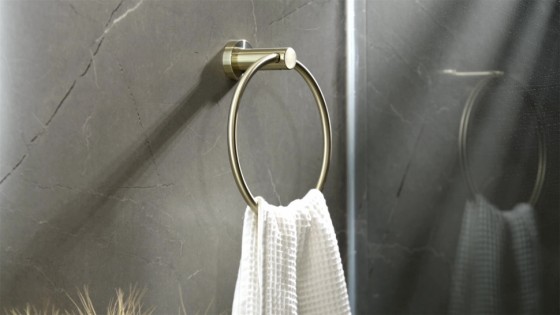 Держатель для полотенец Lotis Mone 1079BB кольцо, цвет brushed brass