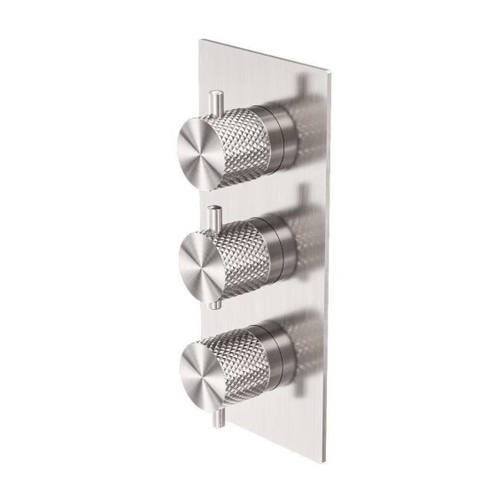 Смеситель для душа Lotis Santi 1026BN с термостатом на 3 потребителя, цвет brushed nickel