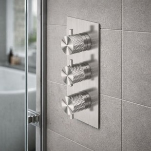 Смеситель для душа Lotis Santi 1026BN с термостатом на 3 потребителя, цвет brushed nickel