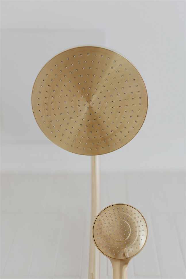 Душевая система с верхним душем и лейкой, Lotis, цвет: золото