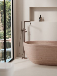 Смеситель для ванны с ручным душем, Lotis, цвет: бронза