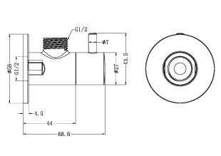 Запорный вентель Lotis, белый
