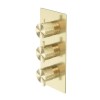 Смеситель для душа Lotis Santi 1026BB с термостатом на 3 потребителя, цвет brushed brass