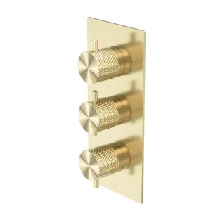 Смеситель для душа Lotis Santi 1026BB с термостатом на 3 потребителя, цвет brushed brass