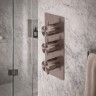 Смеситель для душа Lotis Santi 1026CB с термостатом на 3 потребителя, цвет copper brushed