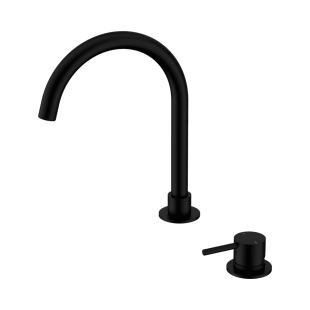Смеситель для раковины Lotis Mone 1064MB на два отверстия, цвет matte black