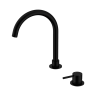 Смеситель для раковины Lotis Mone 1064MB на два отверстия, цвет matte black