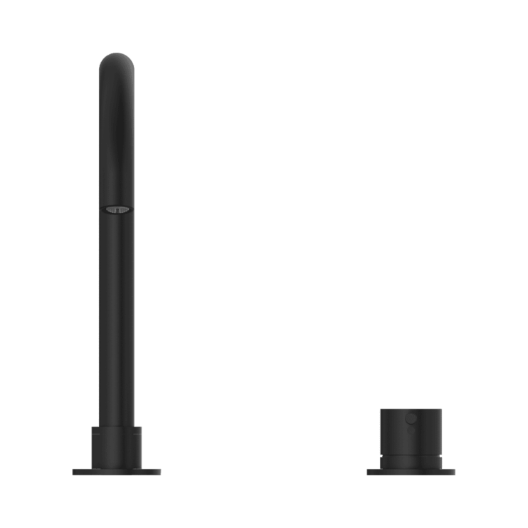 Смеситель для раковины Lotis Mone 1064MB на два отверстия, цвет matte black