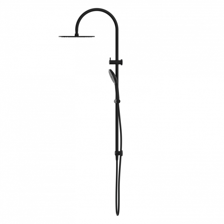 Душевая система с верхним душем и лейкой, Lotis, цвет: черный
