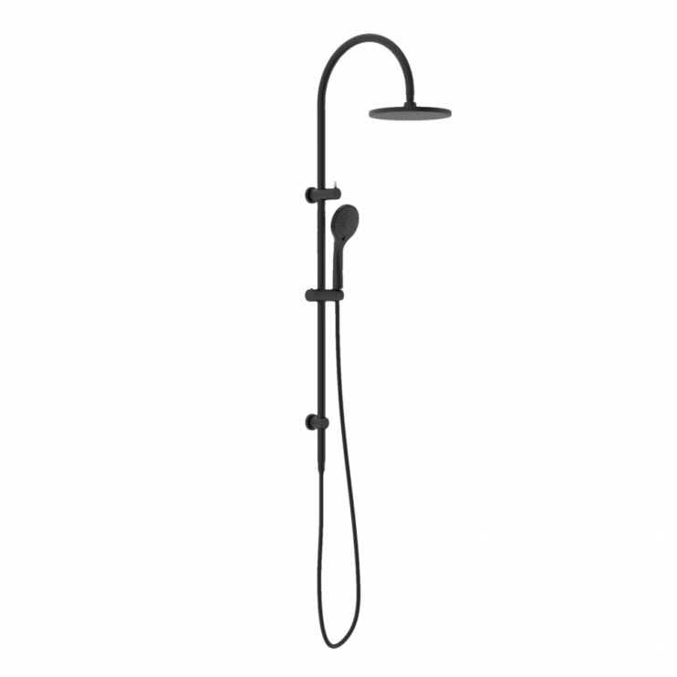 Душевая система с верхним душем и лейкой, Lotis, цвет: черный