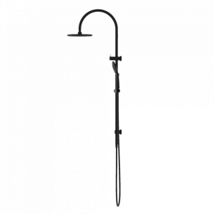 Душевая система с верхним душем и лейкой, Lotis, цвет: черный