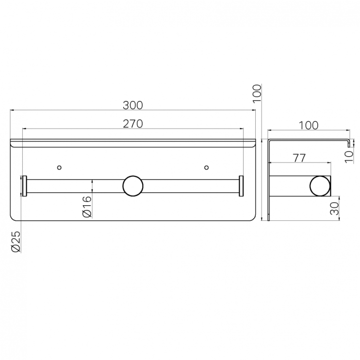Двойной держатель для туалетной бумаги, Lotis, цвет: белый