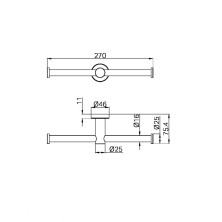 Двойной держатель для туалетной бумаги, Lotis, цвет: золото