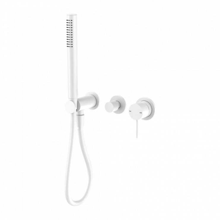 Смеситель для душа, с ручным душем, скрытый, Lotis, цвет: белый