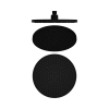 Верхний душ Lotis Mone 1069MB D23см, цвет matte black