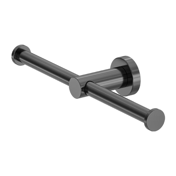 Двойной держатель для туалетной бумаги, Lotis, цвет: оружейный металл