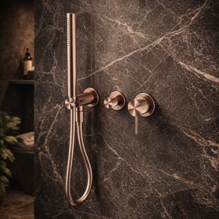 Смеситель для душа Lotis Mone 1012CB встраиваемый с ручным душем, цвет copper brushed