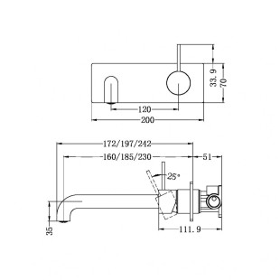 Смеситель для раковины, скрытый, Lotis, цвет: белый