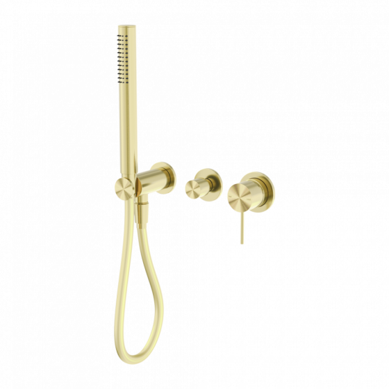 Смеситель для душа Lotis Mone 1012BB встраиваемый с ручным душем, цвет brushed brass